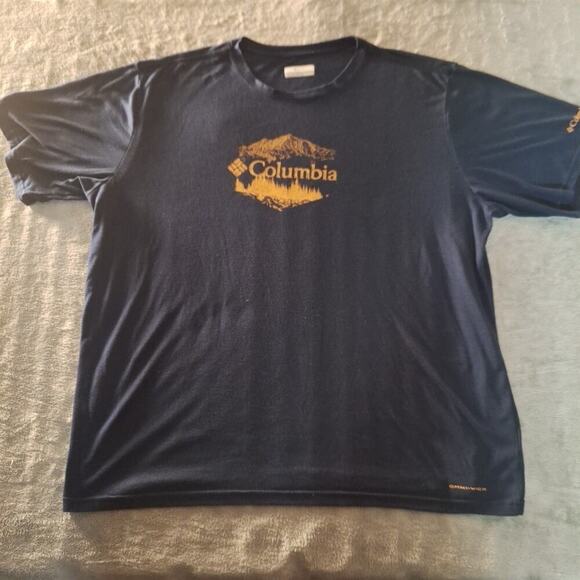 Columbia T-Shirt Navy Size XXL Omni-Wick Short Sleeve Tee - Picture 1 of 8
